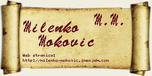 Milenko Moković vizit kartica